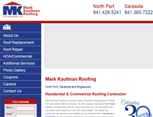 Tablet Screenshot of markkaufmanroofing.com